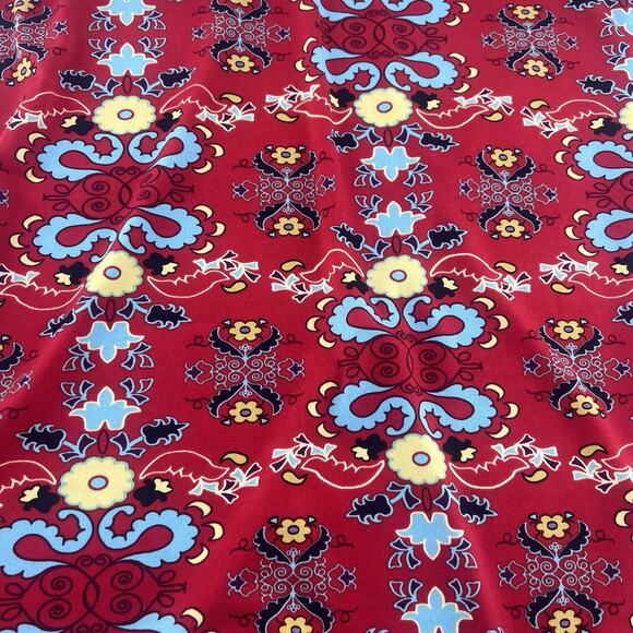 Lularoe Maxi Skirt Women Extra Small Red Floral Long Flowy Stretch Geometric New - Picture 3 of 8